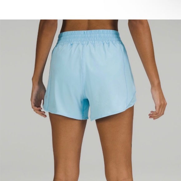 Lululemon Hotty Hot HR Short 4" Lined Blue Chill NWT size 4 - Picture 4 of 8